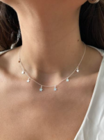 Choker de estrellas ajustable en Plata Fina 925