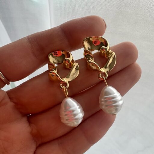 Aros dorados Perla