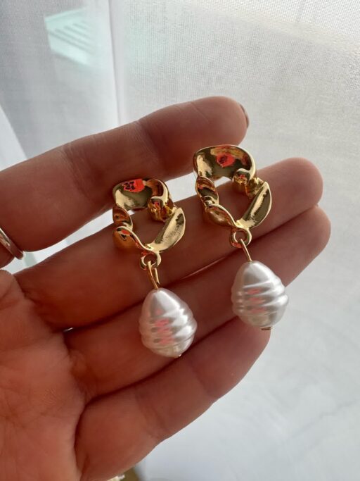 Aros dorados Perla